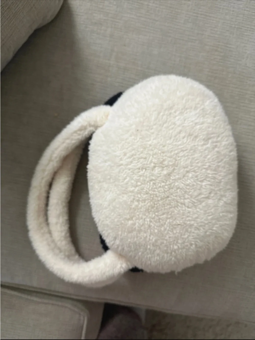 Plush Panda Kids Handbag - White & Black Faux Fur